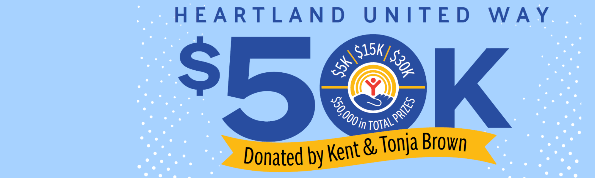 Heartland United Way $50K Giveaway donated by Kent and Tonja Brown