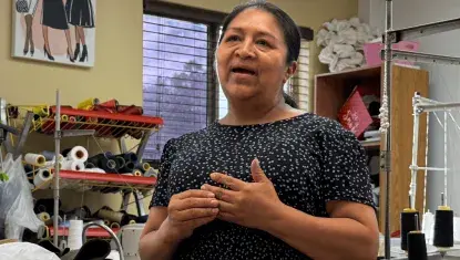 A 4th Street business owner shares her experience during Welcoming Week 2025.